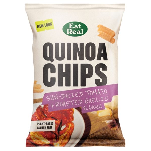 Eat Real GF - Quinoa Chips Sundried Tomato & Garlic (10x90g)