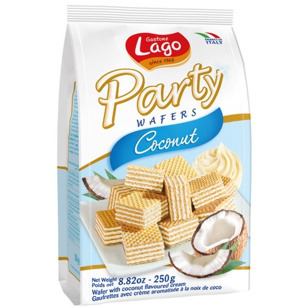 Lago - PARTY WAFERS Coconut (10x250g)