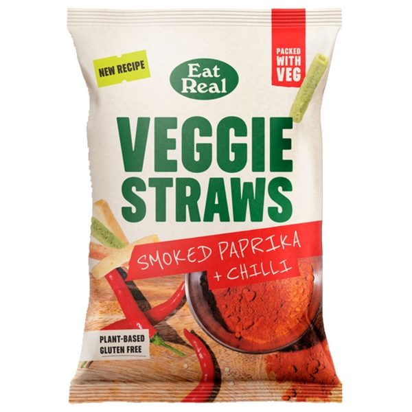 Eat Real GF - Veggie Straws Smoked Paprika & Chilli (10x110g