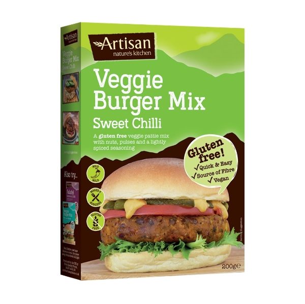 Artisan Grains - Sweet Chilli Veggie Burger Mix (6x200g)