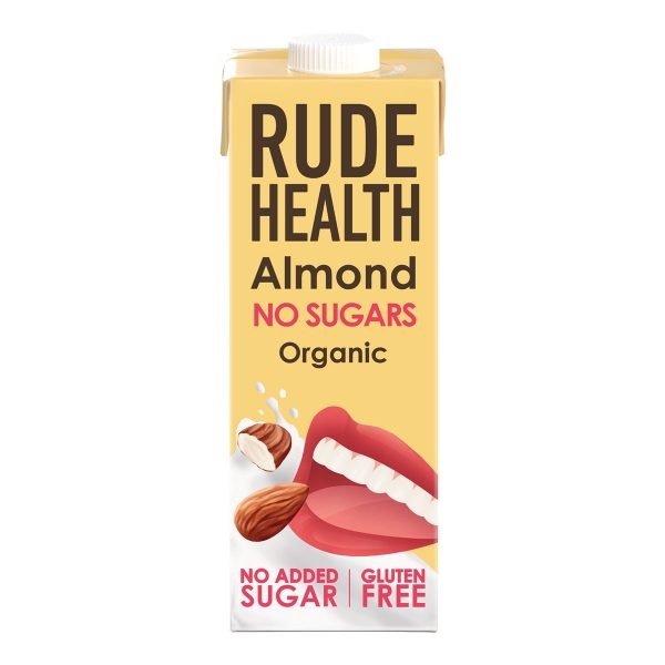 Rude Health - NO SUGARS Organic Almond Drink (6x1ltr)