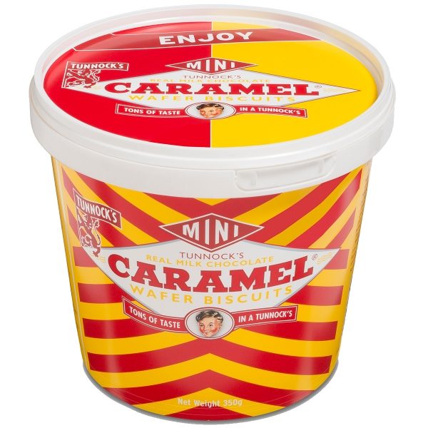 TUNNOCK'S - TUB Mini Caramel Wafers (12x350g)