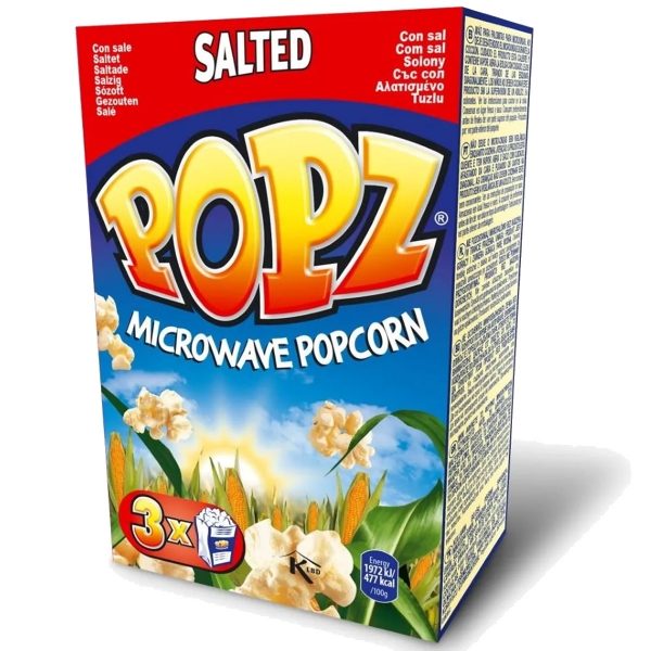POPZ - 'Salted' Microwave Popcorn (12x3x90g)
