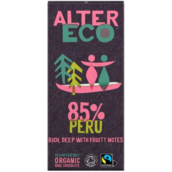Alter Eco Organic - 85% Peru Dark Chcolate (14x100g)