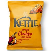 Kettle Chips - Mature Cheddar & Red Onion (12x130g)