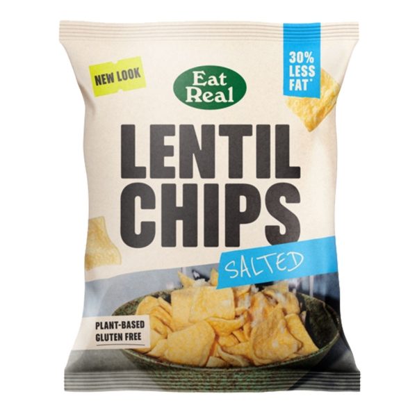 Eat Real GF - SMALL Lentil Chips Sea Salt (18x40g)