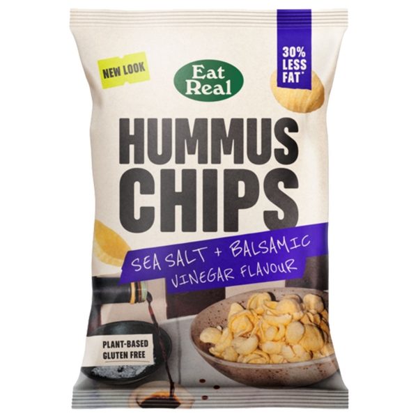 Eat Real GF - Hummus Chips Sea Salt & Balsamic (10x110g)