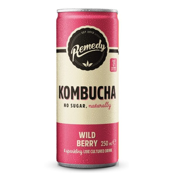 Remedy - KOMBUCHA 'Wild Berry' (12x250ml Cans)