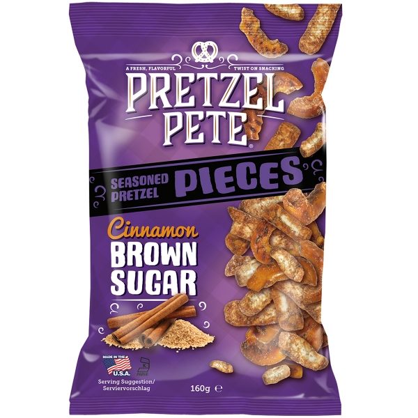 Pretzel Pete - Cinnamon Brown Sugar Pieces (8x160g)
