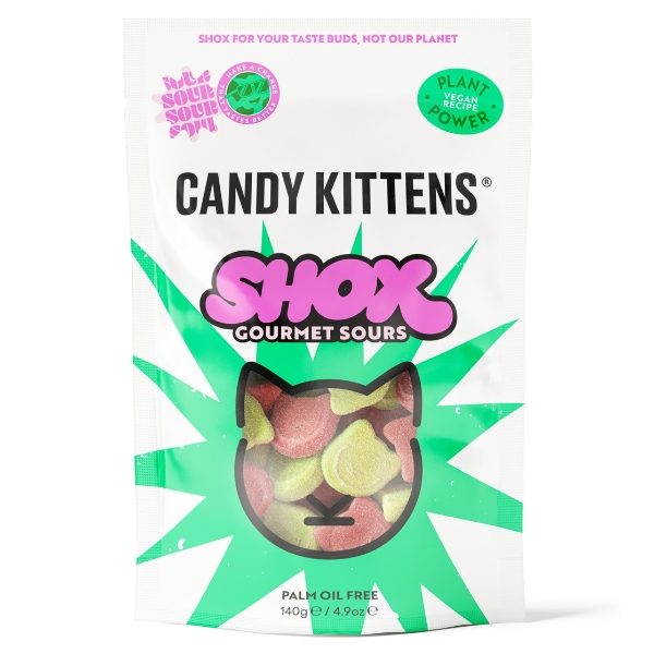Candy Kittens - 'Sour Shox' Strawberry & Apple (10x140g)