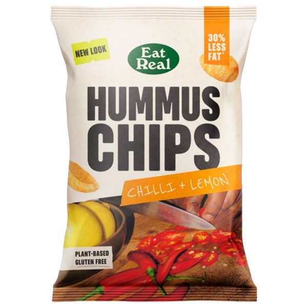 Eat Real GF - Hummus Chips Chilli & Lemon (10x110g)