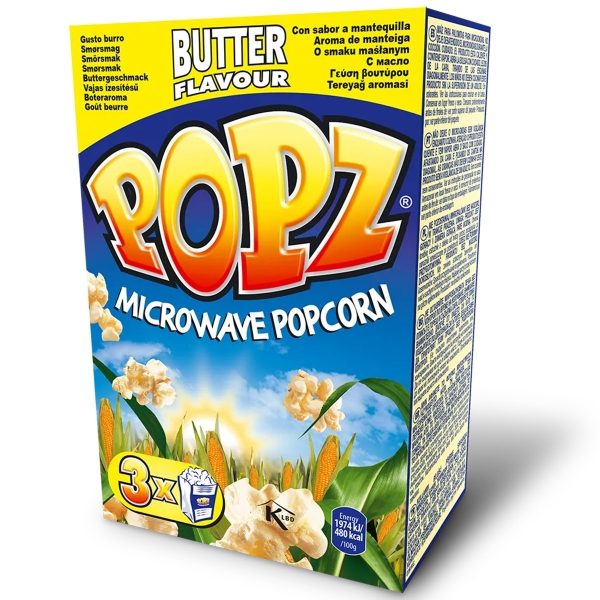 POPZ - 'Butter' Microwave Popcorn (12x3x90g)