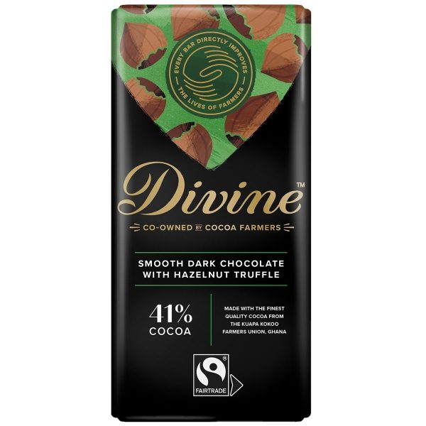 Divine - Dark Chocolate with Hazelnut Truffle (15x90g)