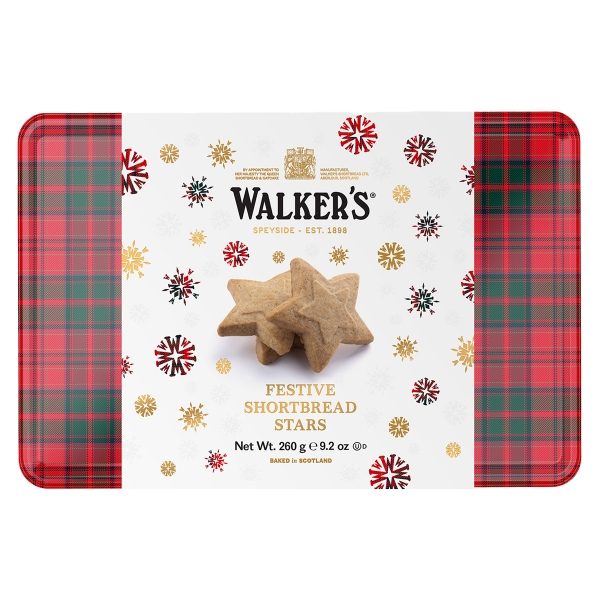 Walkers - Festive Shortbread Stars Tin (6x260g)