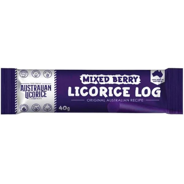 The Great Australian Licorice Co. - Logs Mixed Berry (25x40g