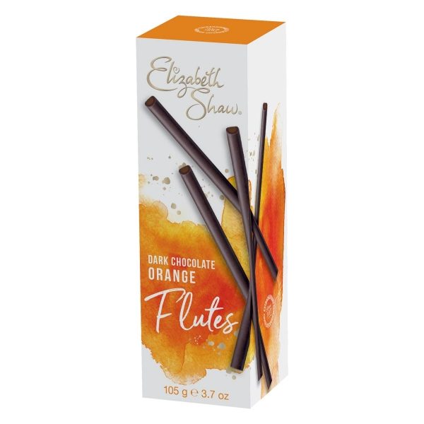 Elizabeth Shaw - 'Flutes' Dark Chocolate Orange (10x105g)