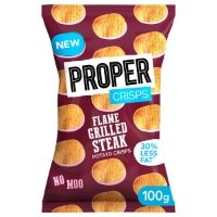 PROPER - CRISPS 'Flame Grilled Steak' (8x100g)