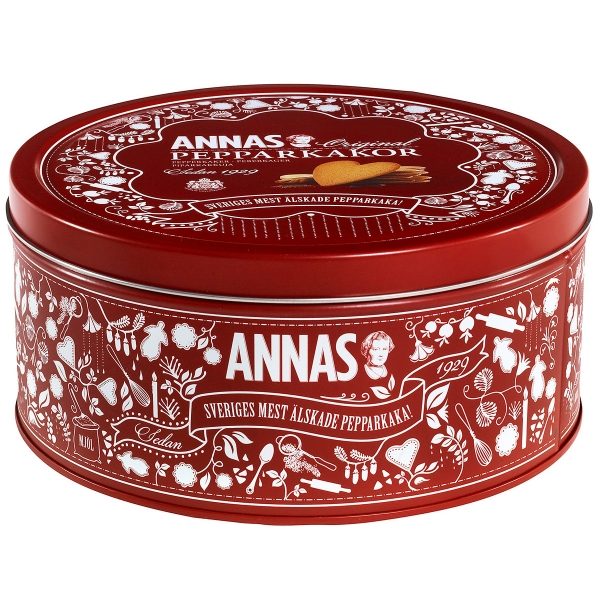 Anna's - 'Pepparkakor' Ginger Hearts TINS (12x425g)