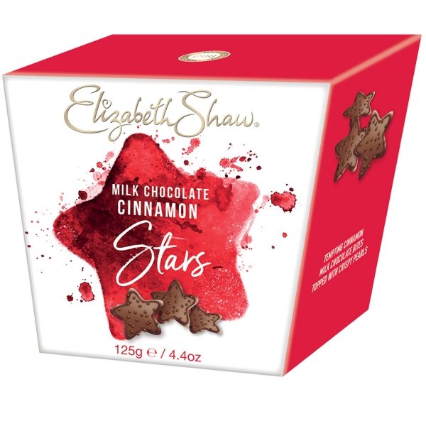 Elizabeth Shaw - 'Stars' Milk Chocolate Cinnamon (8x125g)