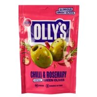 OLLY'S - Pitted Green Olives 'Chilli & Rosemary' (12x50g)
