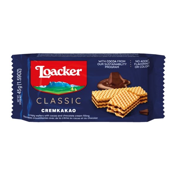 Loacker - 'Cremkakao' Chocolate Creme Wafer (25x45g)