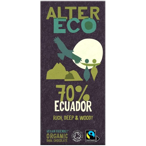 Alter Eco Organic - 70% Ecuador Dark Chcolate (14x100g)