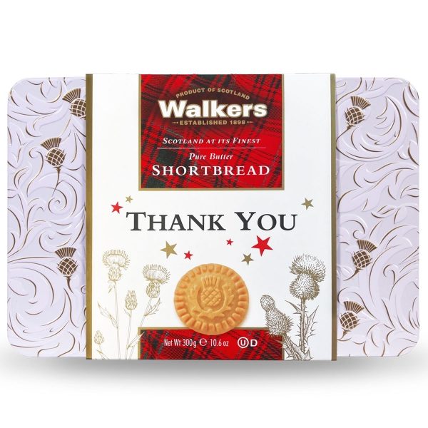 Walkers - 'Thank You' Thistle Shortbread TIN (6x300g)