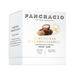PANCRACIO - MINI BOX Caramelised Almonds 'Dark Choc' (24x70g