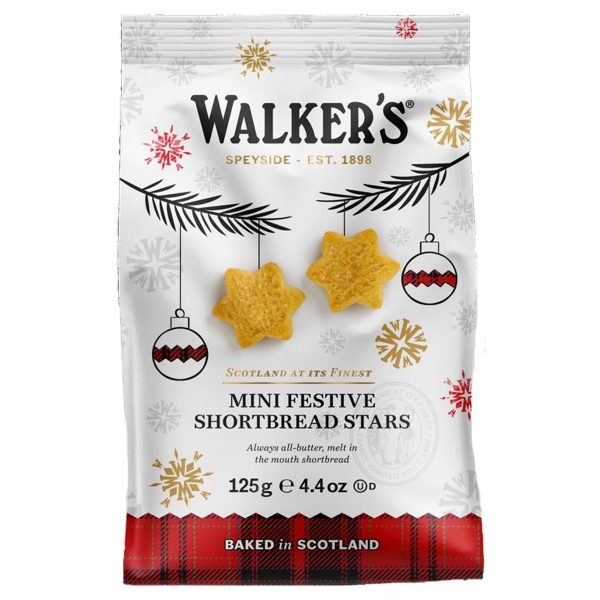 Walkers - Mini Shortbread Festive Stars (12x125g)
