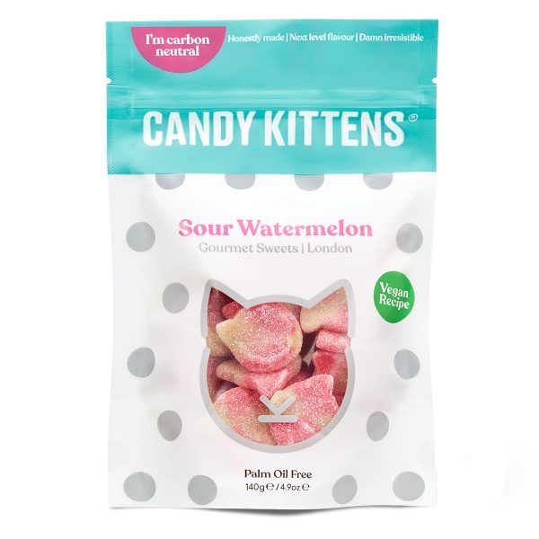 Candy Kittens - 'Sour Watermelon' Gourmet Sweets (10x140g)