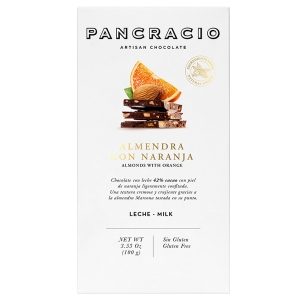 PANCRACIO - Milk Chocolate with Almonds & Orange (20x100g)