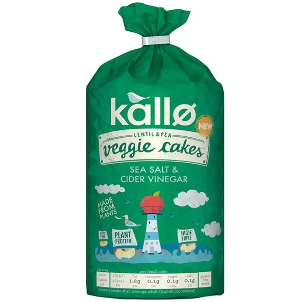 Kallo - Veggie Cakes GF Sea Salt & Cider Vinegar (6x122g)