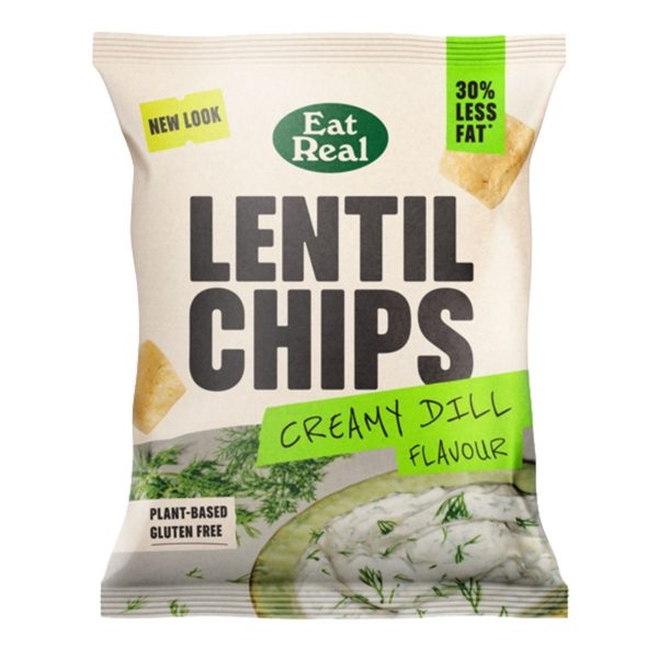 Eat Real GF - SMALL Lentil Chips Creamy Dill (18x40g)