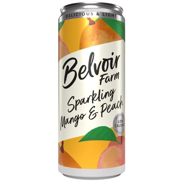 Belvoir Farm - 'Cans' Sparkling Mango & Peach (12x330ml)