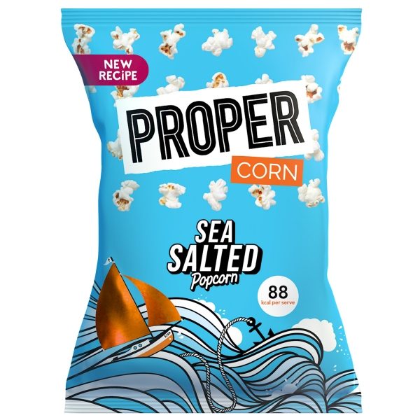 PROPER - CORN 'Sea Salted' Popcorn (8x70g)