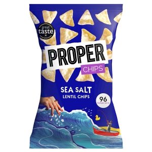 PROPER - CHIPS 'Sea Salt' Lentil Chips (8x85g)