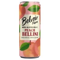 Belvoir Farm - 'Cans' Peach Bellini No Alcohol (12x250ml)