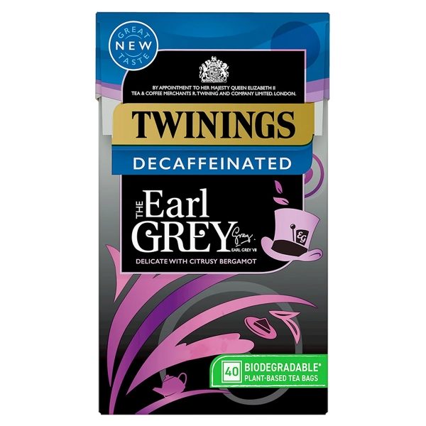 Twinings Tea Bags - Decaffeinated Earl Grey (4x40's)
