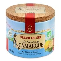 Le Saunier de Camargue - Fleur de Sel 'Lemon, Thyme' (6x125g