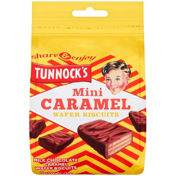 TUNNOCK'S - SHARE BAG Mini Caramel Wafers (12x150g)