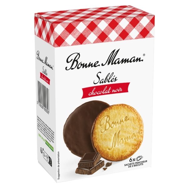 Bonne Maman - 'Sables' Dark Chocolate Biscuits (12x160g)