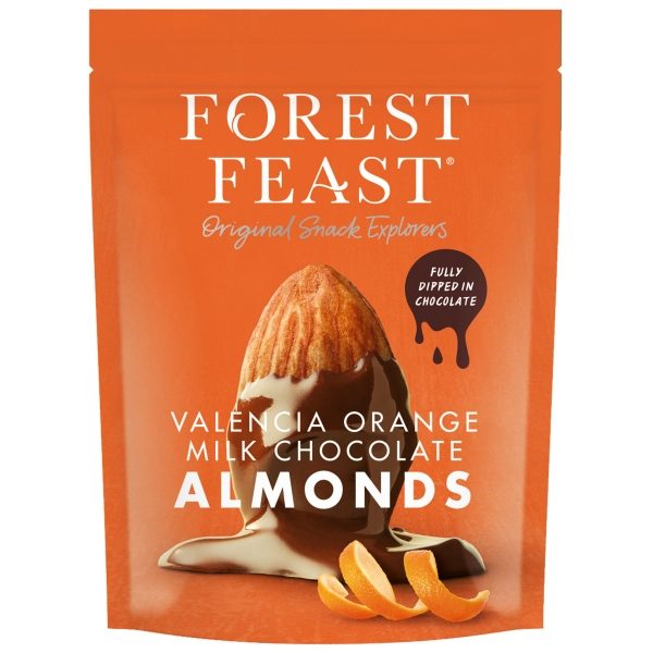 Forest Feast - Valencia Orange Milk Choc Almonds (8x120g)