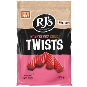 RJ's - Raspberry Licorice Choc Twists (12x280g)