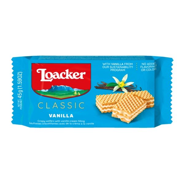 Loacker - Vanilla Creme Wafer (25x45g)