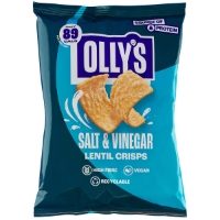 OLLY'S - Lentil Crisps Salt & Vinegar (16x80g)