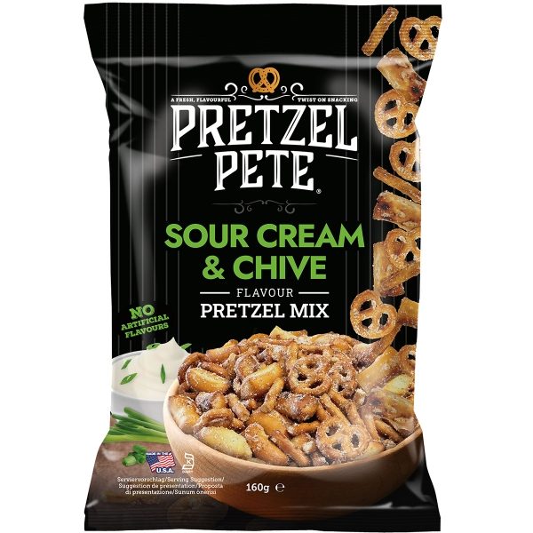 Pretzel Pete - Sour Cream & Chive Pretzel Mix (8x160g)