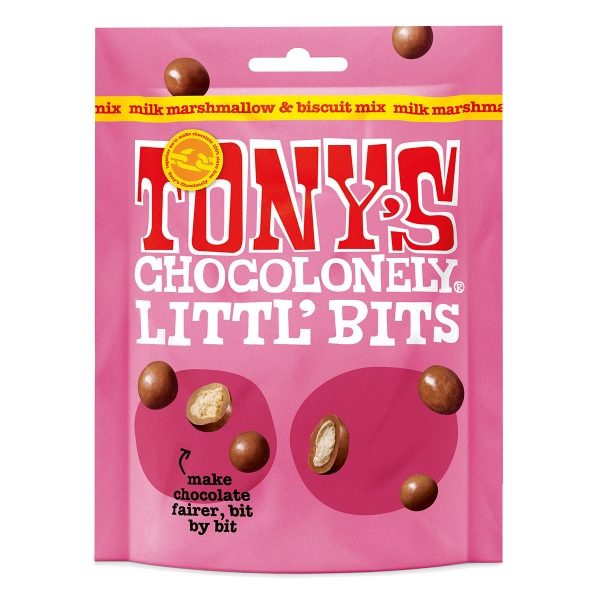 Tony's Chocolonely - Littl' Bits Marshmallow & Biscuit 8x100