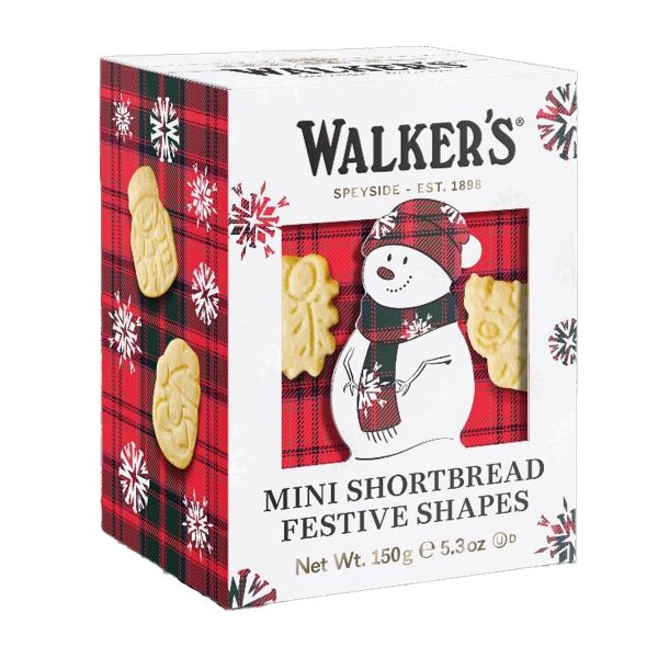 Walkers - '3D SNOWMAN' Festive Shapes Shortbread (10x150g)