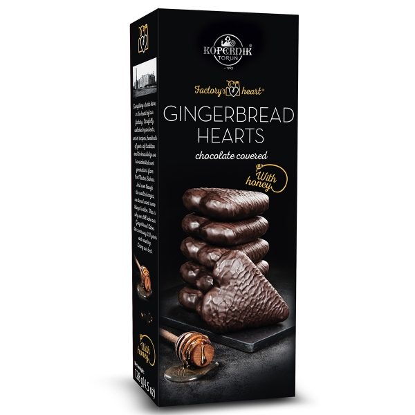 Kopernik - Chocolate covered Gingerbread Hearts (14x128g)