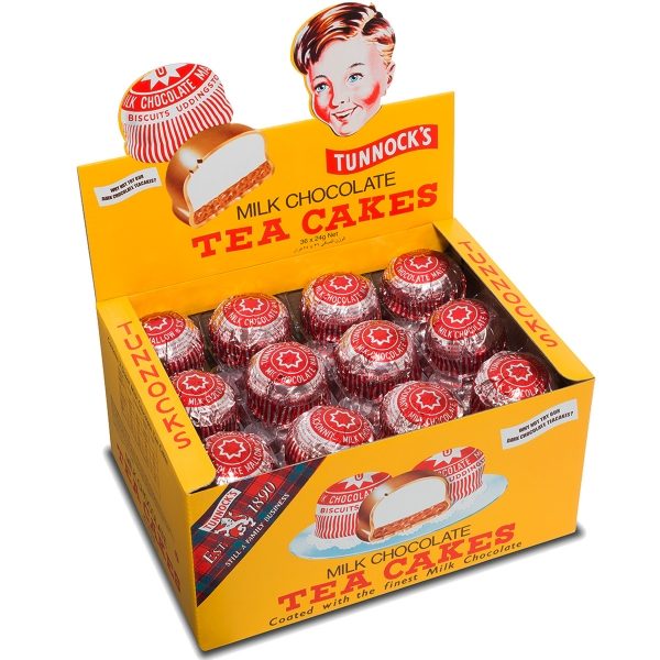 TUNNOCK'S - SINGLES Tea Cakes Milk Choc (36x24g)